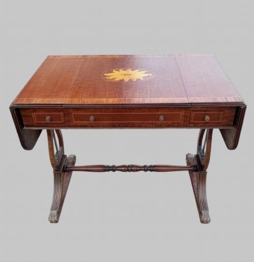 A C1930 MAHOGANY GAMESSOFA TABLE - ADDITIONAL PHOTO 2