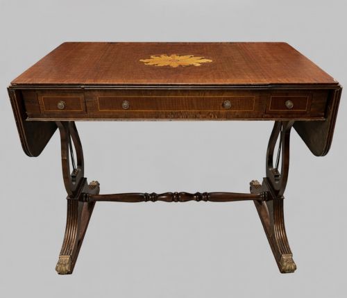 A C1930 MAHOGANY GAMESSOFA TABLE - ADDITIONAL PHOTO 7