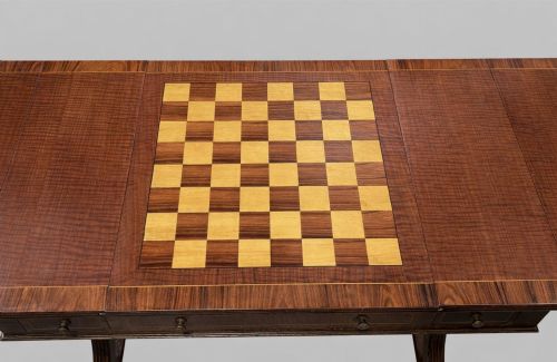 A C1930 MAHOGANY GAMESSOFA TABLE - ADDITIONAL PHOTO 9