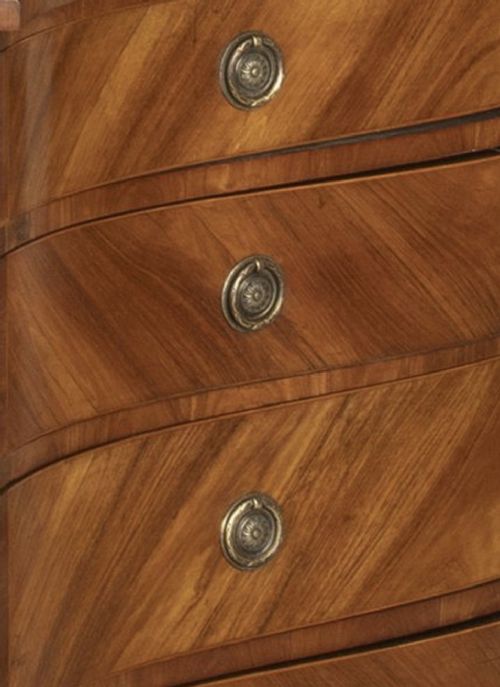 A LOVELY 19THC KINGWOOD SERPENTINE CHEST OF DRAWERS - ADDITIONAL PHOTO 4