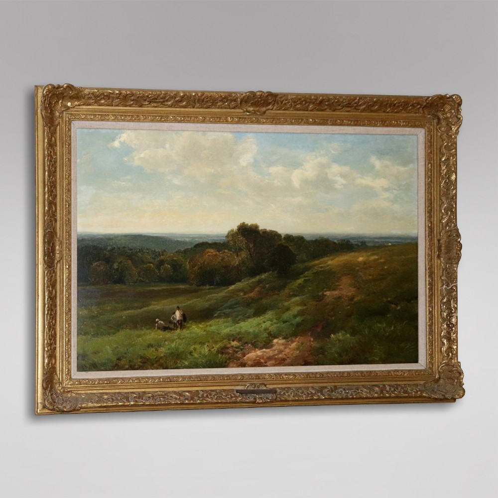 Edmund Wimperis - Oil on Canvas - Sussex Downs c1885