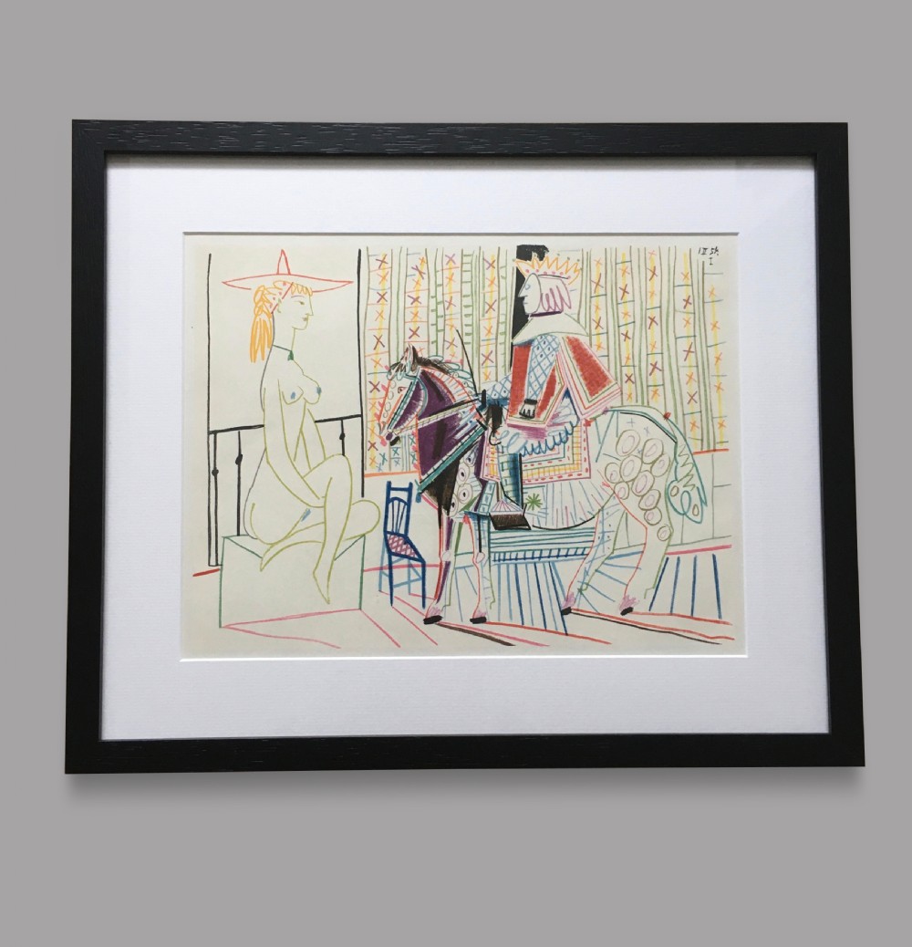 Vintage lithograph from Pablo Picasso's La Comedie Humaine Suite
