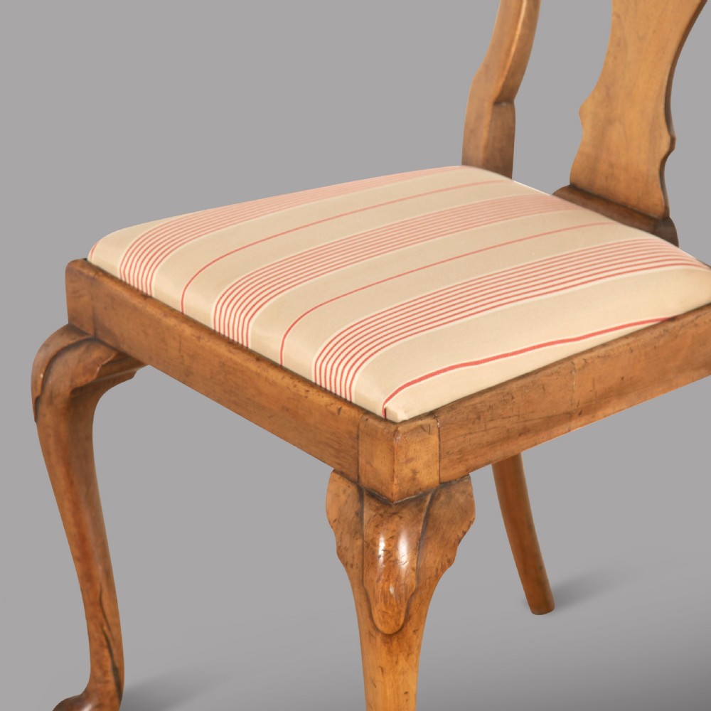 Set of Six Late 19th Century English Walnut Dining Chairs View III