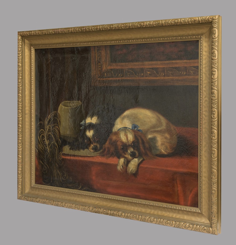 After Landseer - King Charles Spaniels - Oil on Canvas - Early 20thc  View II