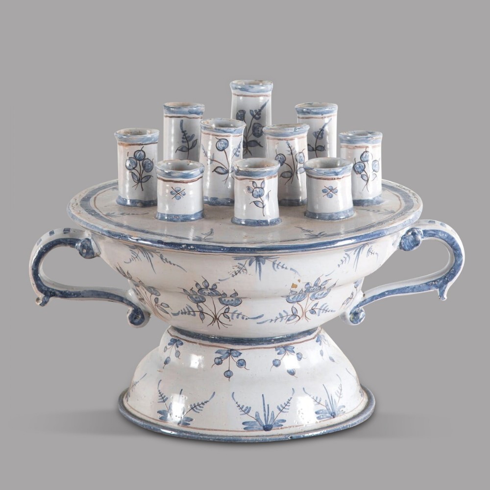 Mid 19th Century Faience Flower or Tulip Pot