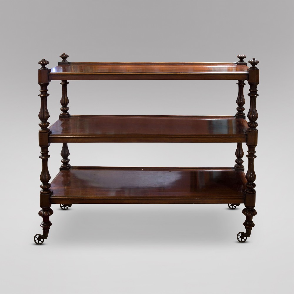 A 19thc Mahogany Three Tier Buffet 