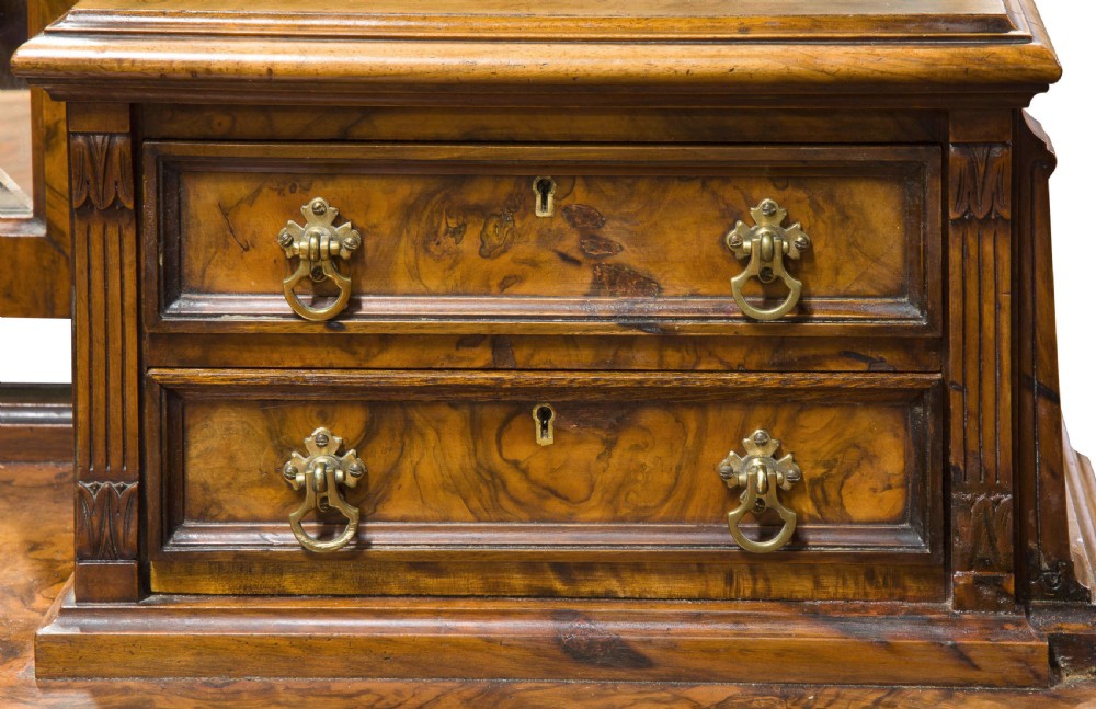 C1890 Burr Walnut Maple & Co Dressing Table  View IV