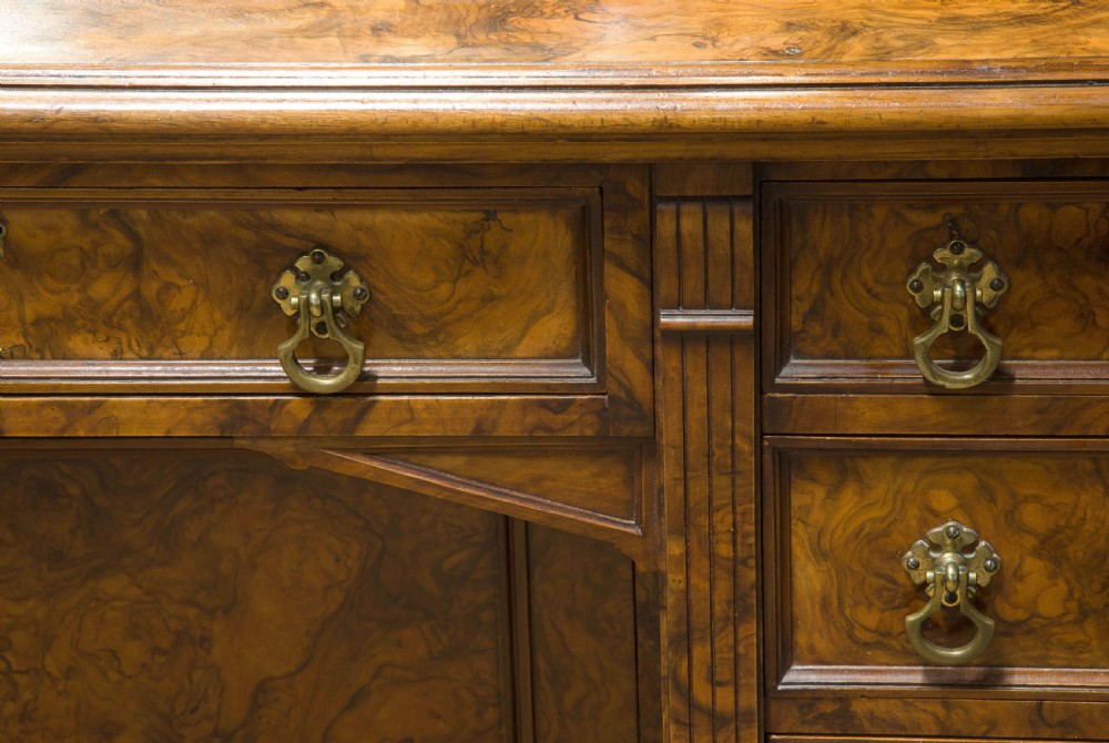 C1890 Burr Walnut Maple & Co Dressing Table  View V