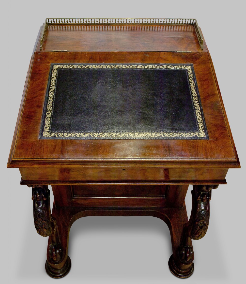 Walnut Davenport Desk  View IV