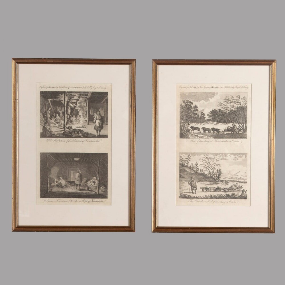 Pair of 19th Century Etchings of the Ostiacks and Kamptschatka 