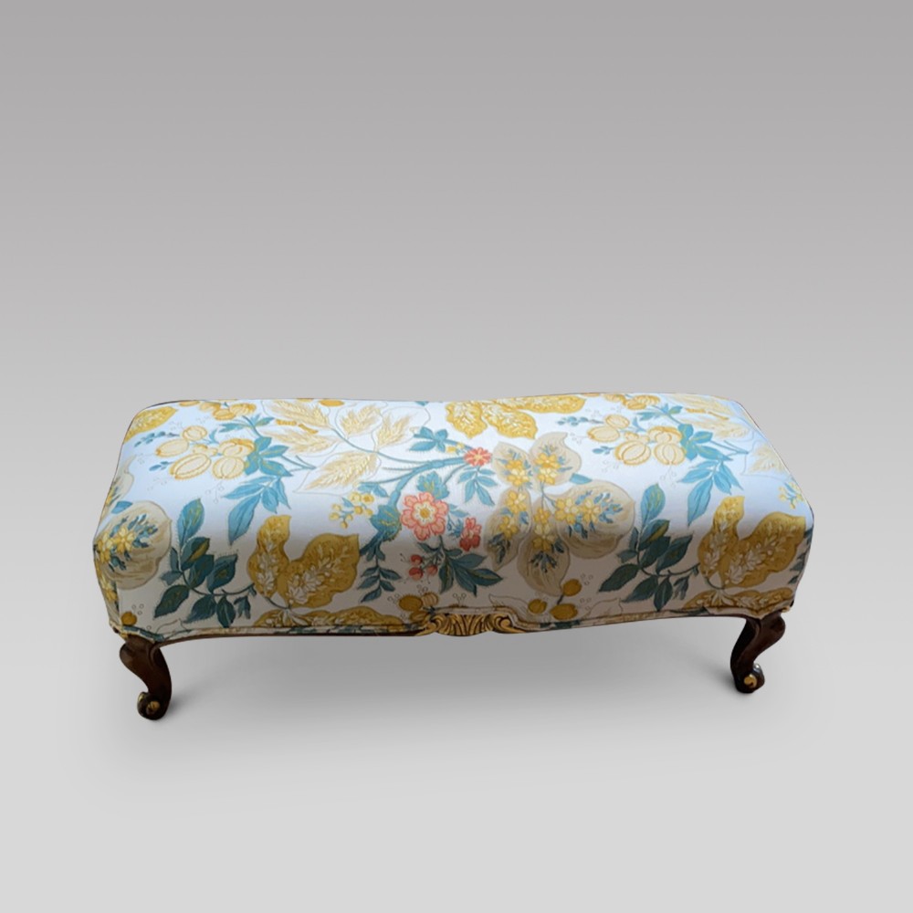 A Mahogany and Gilt Stool