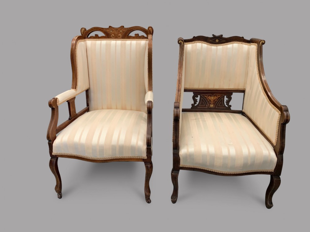 A Pair of Edwardian Mahogany Chairs