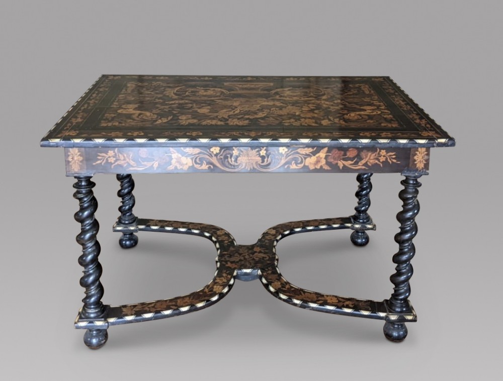 A Lovely Dutch Rosewood, Marquetry, Ebony and Bone inlay Centre Table