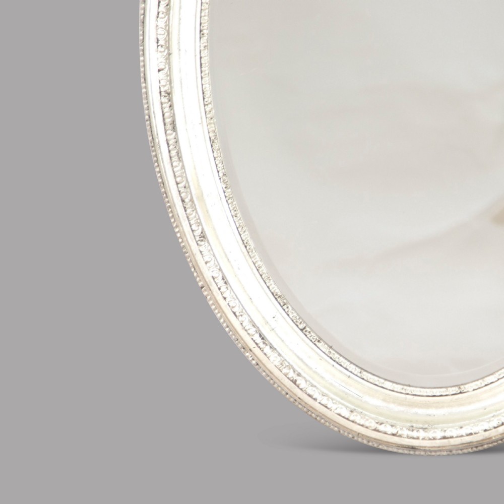 Pair of White Gold Leaf 19th Century Mirrors View II