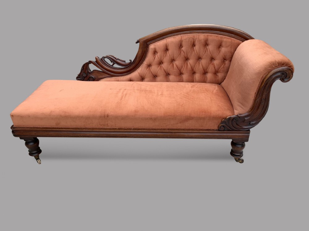 A Victorian framed Chaise Longue