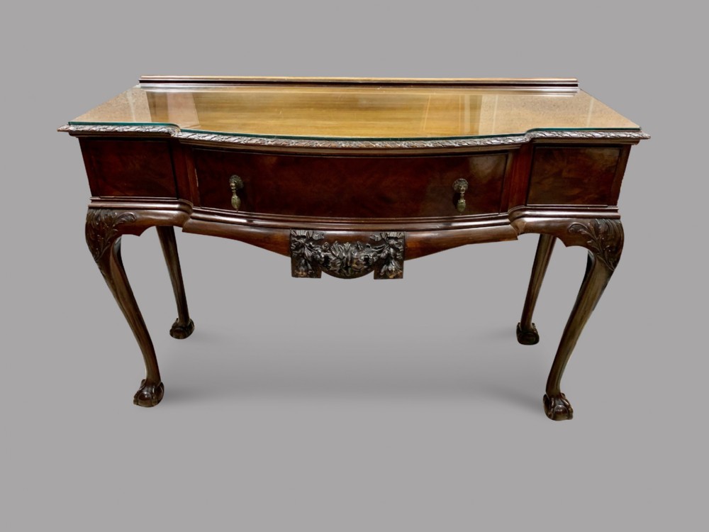A Serpentine Fronted Mahogany Serving Table