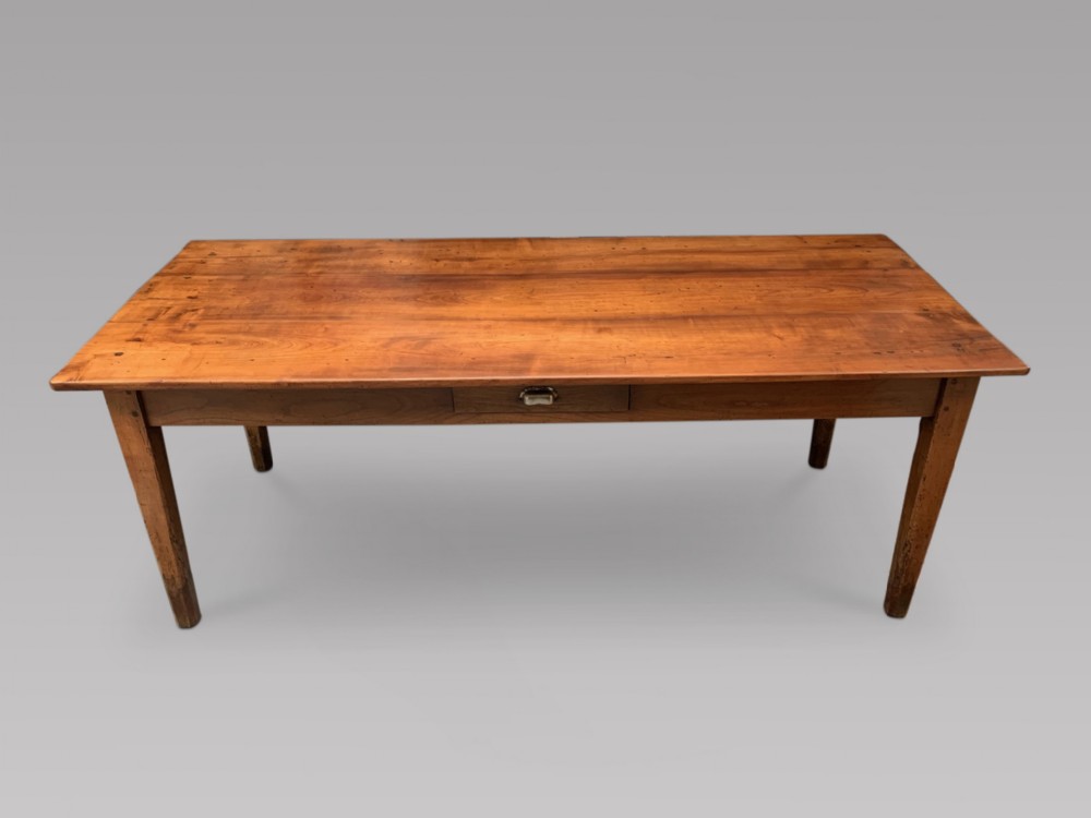 A Good Sized Eight Seater Fruitwood Farmhouse Table 