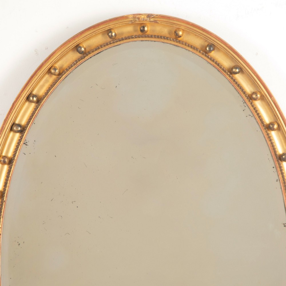 English 19th Century Oval Mirror View III