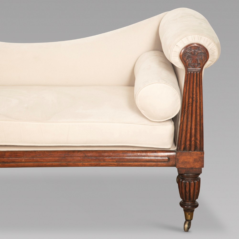 A 19thc Mahogany Framed Chaise Longue View III