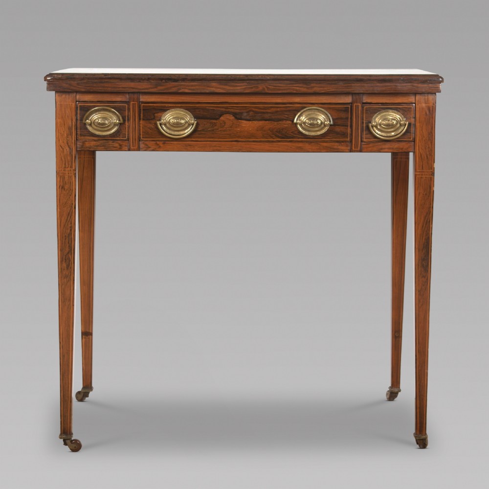 A Victorian Rosewood Strung Games Table View II