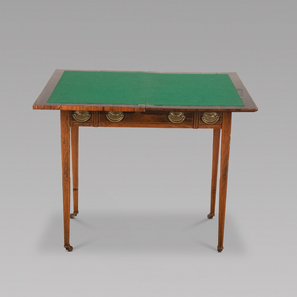 A Victorian Rosewood Strung Games Table View III