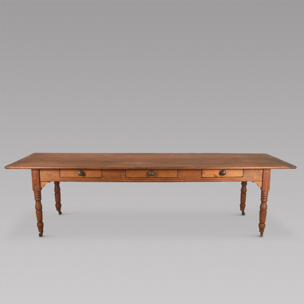 A 19thc Pine French Country Farmhouse Table