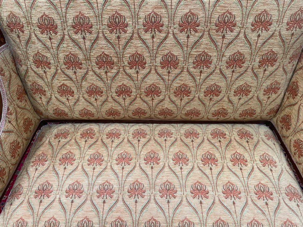 An Art Nouveau Mahogany Inlaid Salon Settee View V