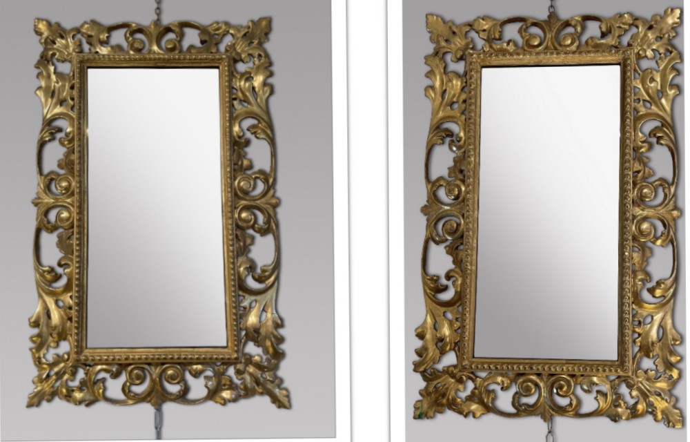 A Pair of 19thc Italian Wall Mirrors