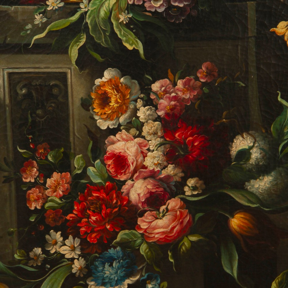 Lovely Good Sized Dutch still life oil on canvas signed AJ VB View V