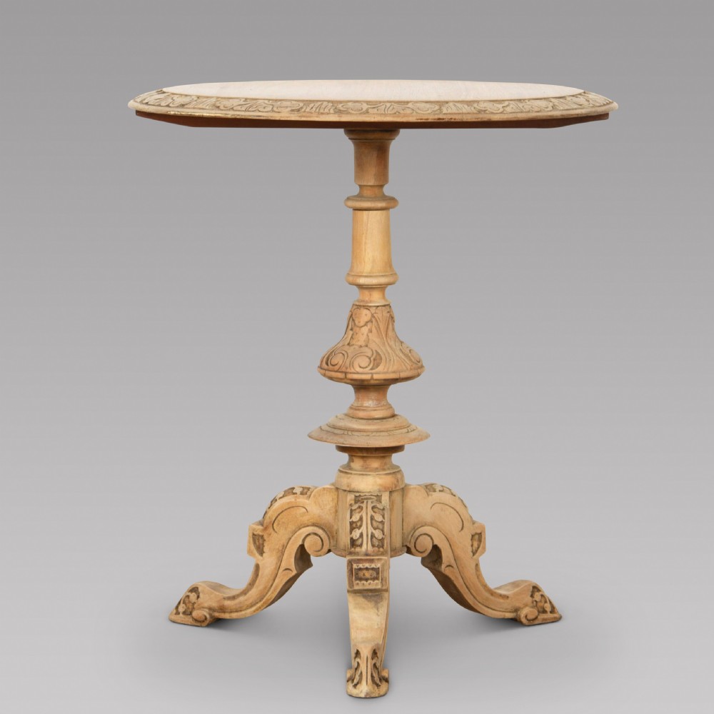 A 19thc Bleached Walnut Side Table