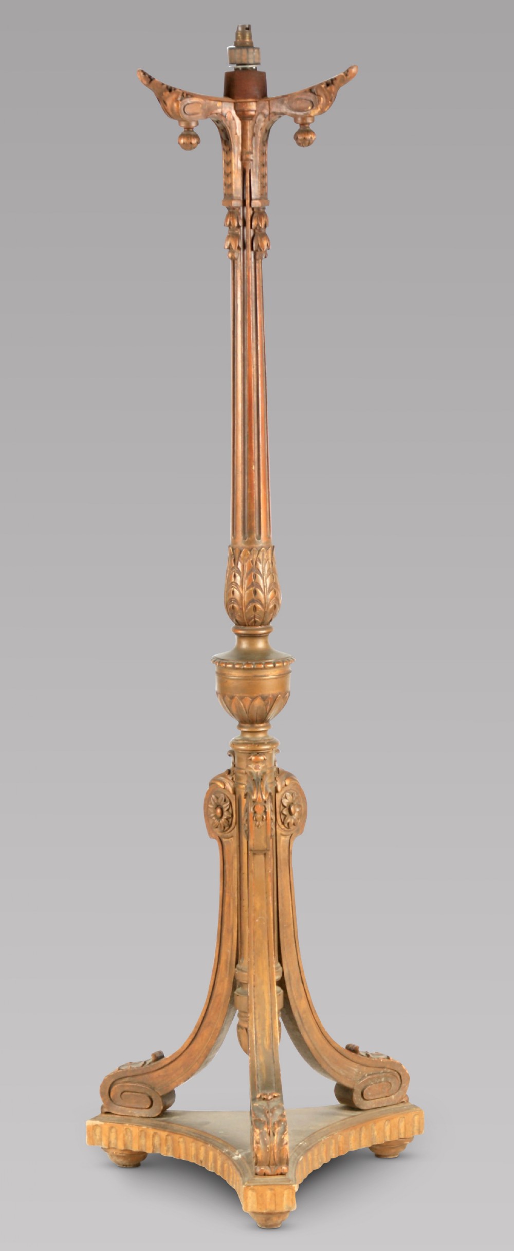 A Carved Giltwood Lamp