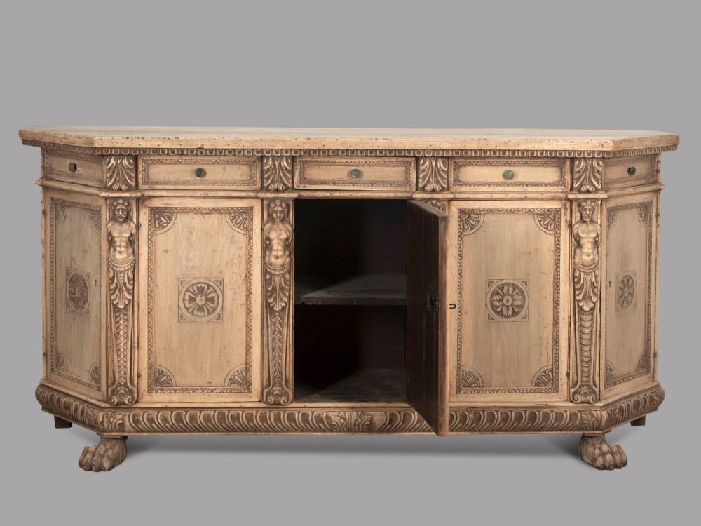 A 19th Century Bleached Walnut Credenza