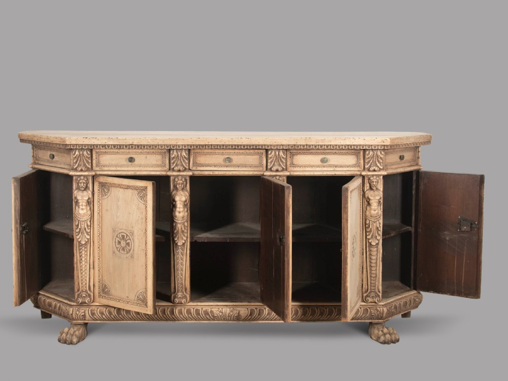 A 19th Century Bleached Walnut Credenza View II