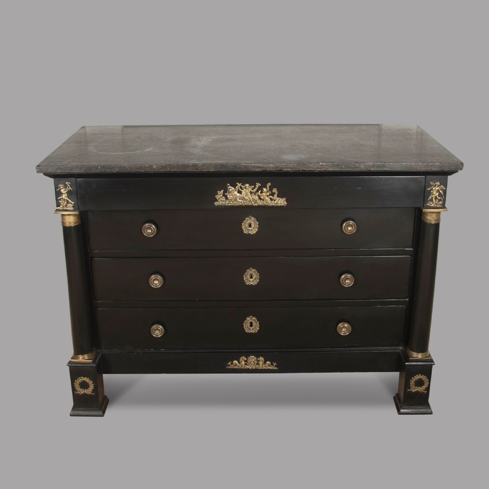 A Ebonised Empire Chest of Drawers View II