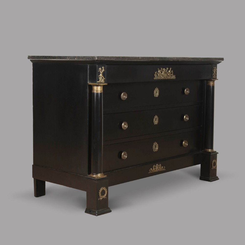 A Ebonised Empire Chest of Drawers View III