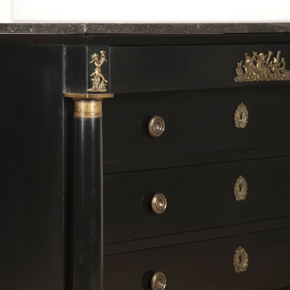 A Ebonised Empire Chest of Drawers View IV
