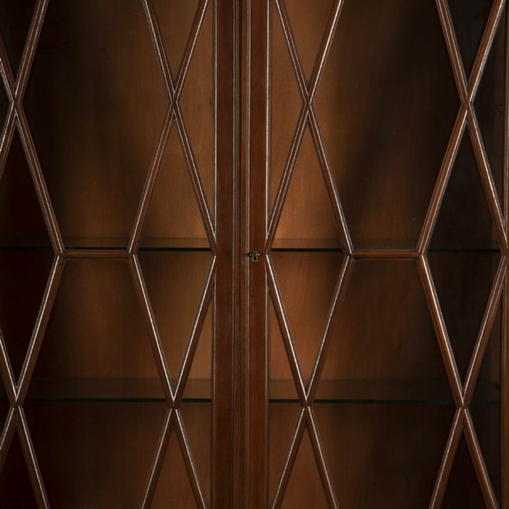 Italian Breakfront Walnut Bookcase View V