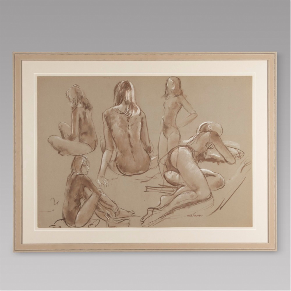Derek Latymer-Sayer - Pair of Nude Studies of a female View II