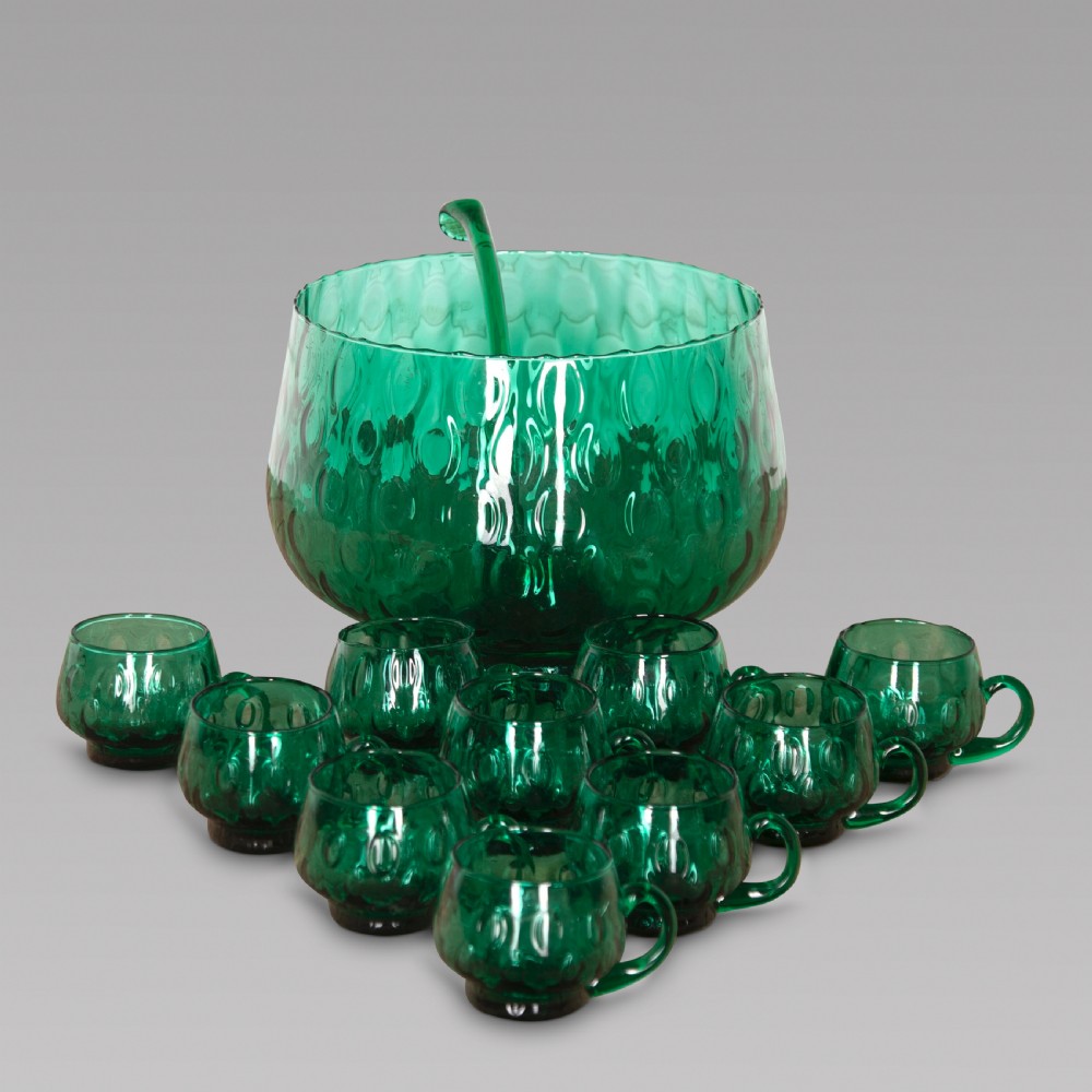 A Punch Bowl with Cups c1960