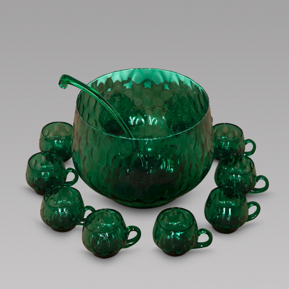 A Punch Bowl with Cups c1960 View II