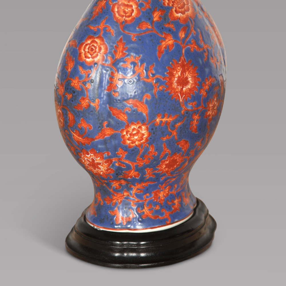 A Pair of 19th Century Chinese Vase Lamps View III
