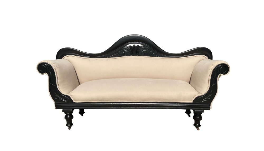 A Very Attractive Painted Victorian Settee