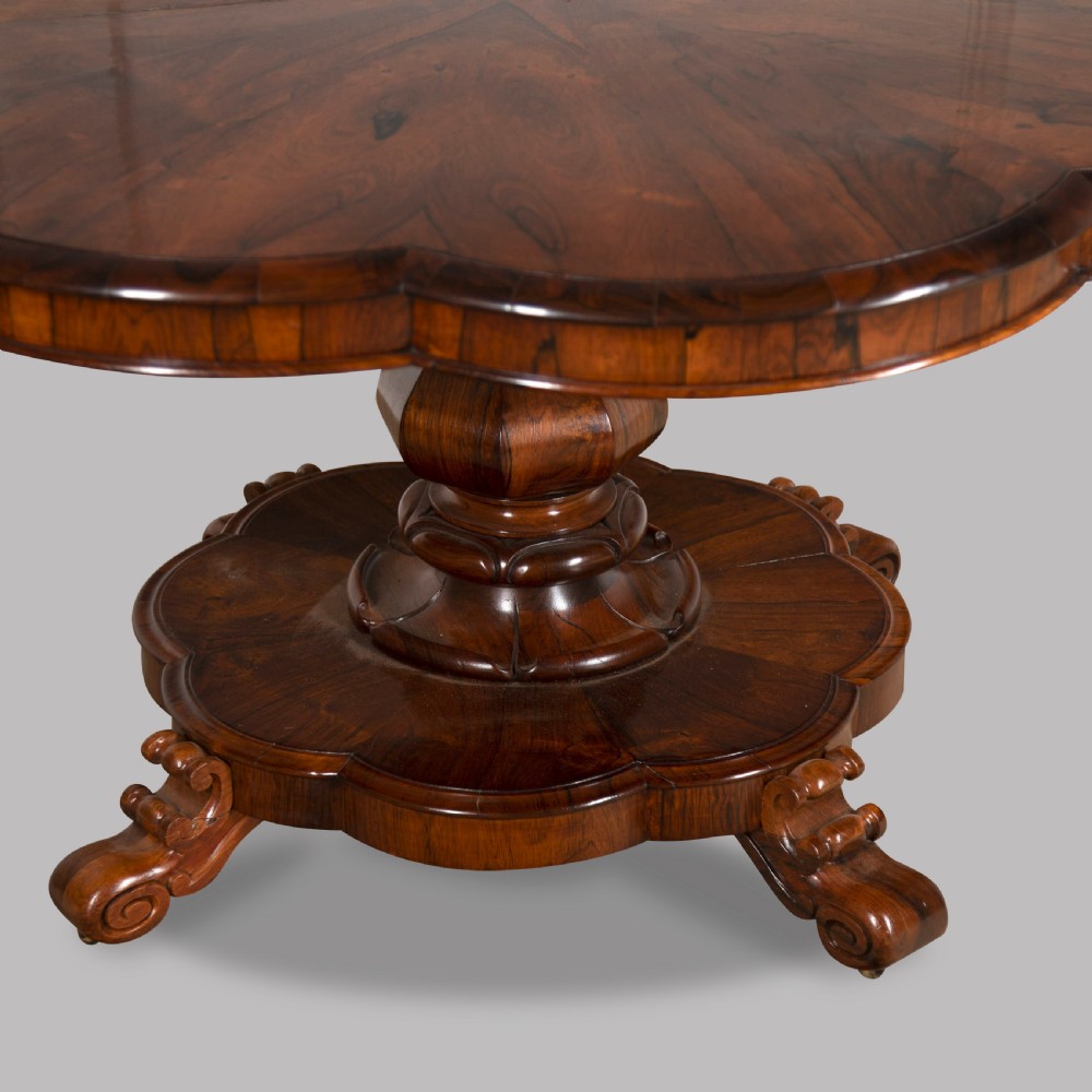 Mid 19th Century English Scalloped Rosewood Table View III