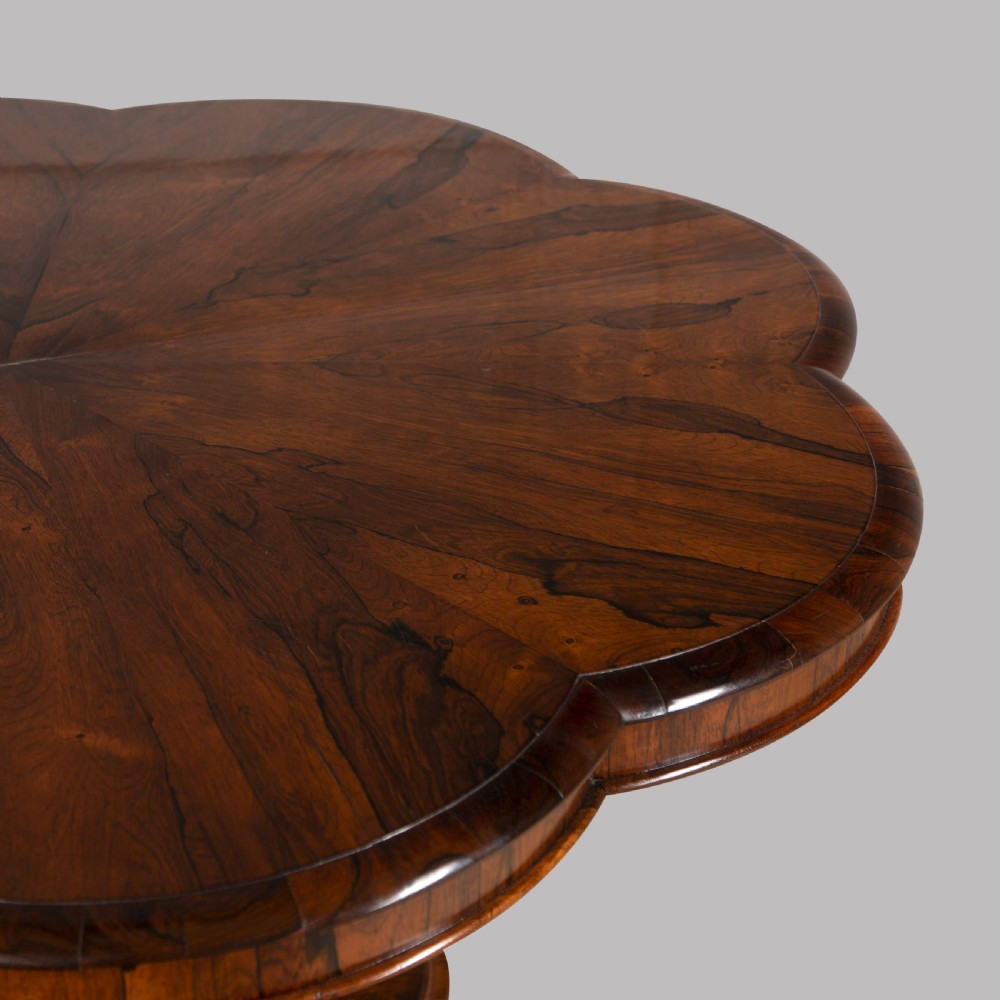 Mid 19th Century English Scalloped Rosewood Table View V
