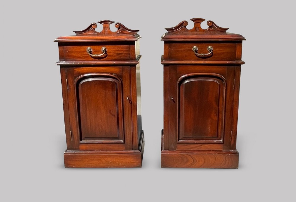 A c1925 Pair of Mahogany Bedside Cabinets