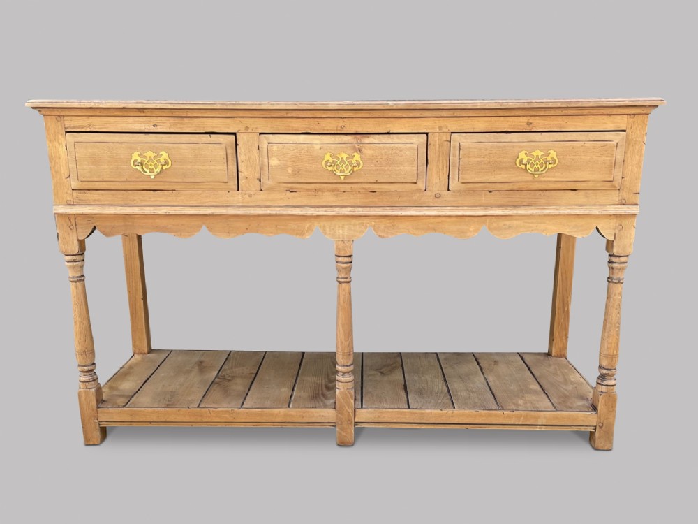 A Rustic Stripped Oak Sideboard