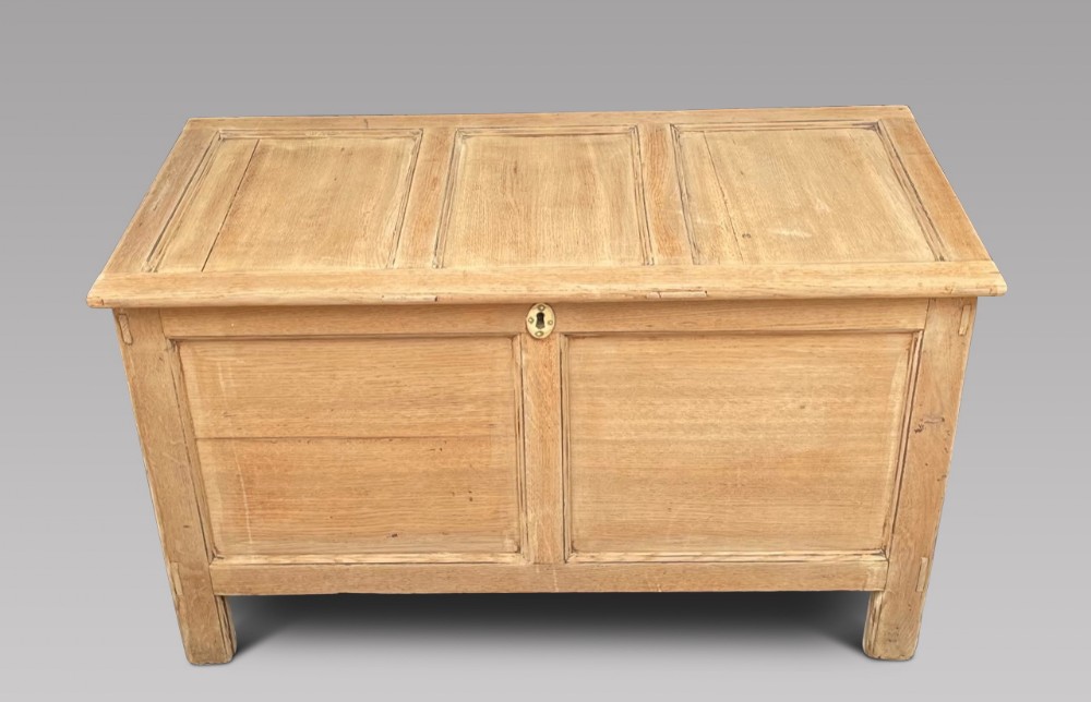 An Edwardian Stripped Oak Coffer