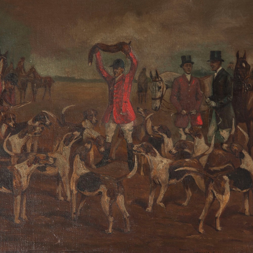 Cuthbert Bradley - Pair of Hunting Oil on Canvas's 1919 View III