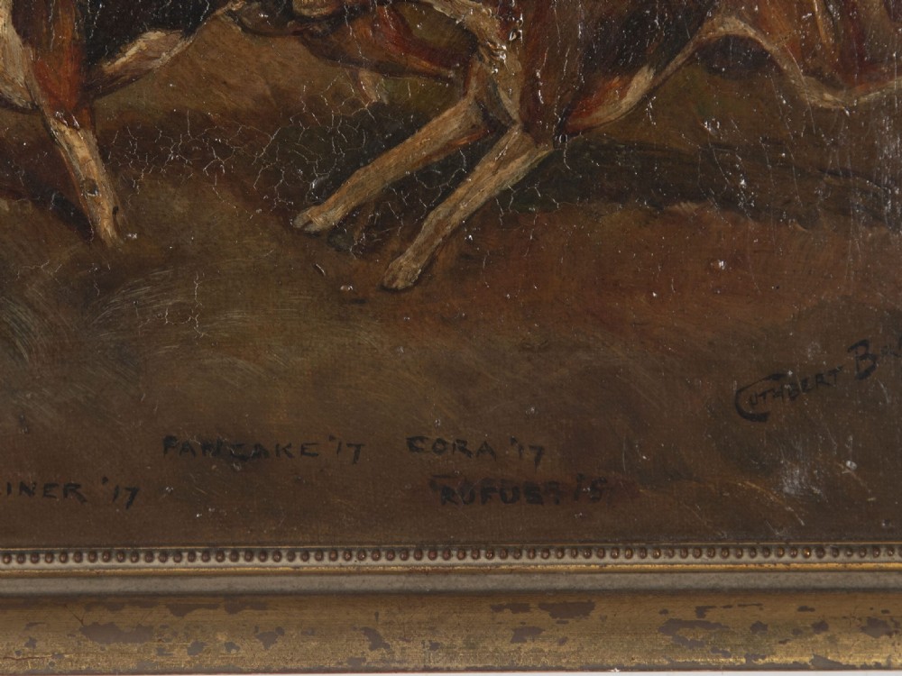 Cuthbert Bradley - Pair of Hunting Oil on Canvas's 1919 View V