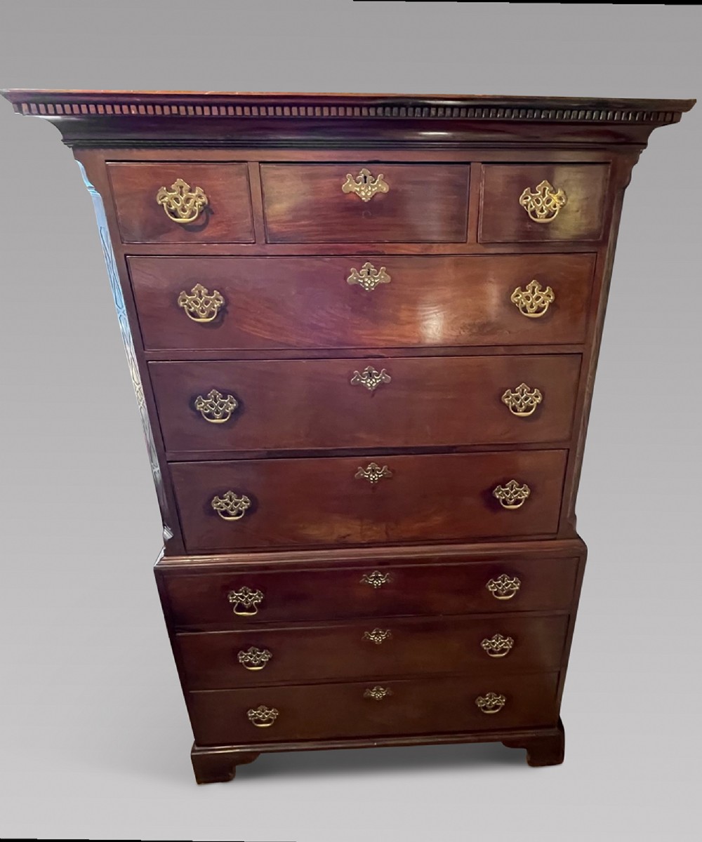 A Georgian Mahogany Chest on Chest